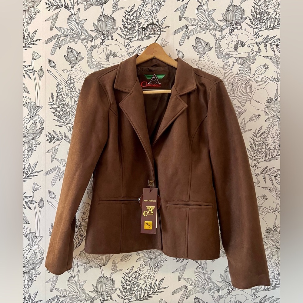 Armani Collezioni Suede Blazer Jacket - Tags on. Size Medium.